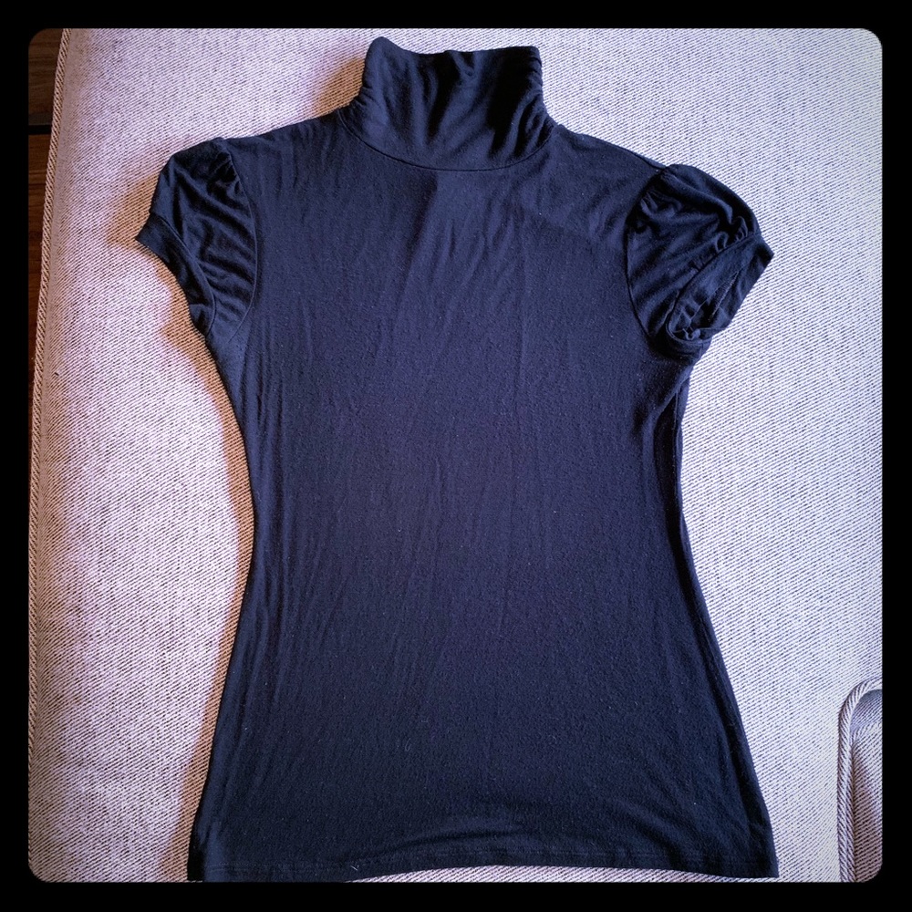Fleurish Black Turtleneck T-shirt